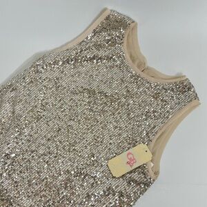 SOLD! GB girls Sparkling Silver Holiday Party Sequin Tank Top NEW